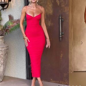 Baby Boo Rochelle red maxi midi dress